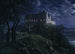 Burg Scharfenbergin maalaus yöllä - Ernst Ferdinand Oehme — näkymä teoksesta
