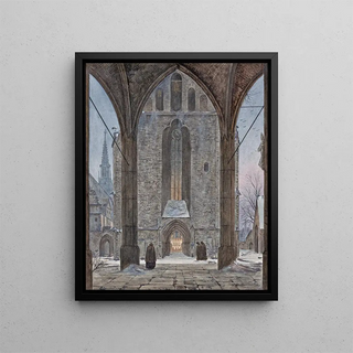 Ernst Ferdinand Oehme - Cathedral in Winter.webp