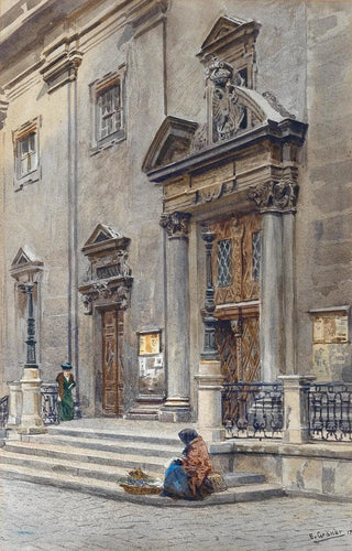 Ernst Graner - In front of the Jesuit church in Vienna.webp