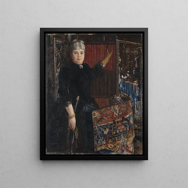 Mme Caroline Schloss - Ernst Josephson — kehystetty taideteos seinällä