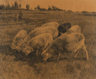 Ernst Ksel - Gazing Sheep.webp
