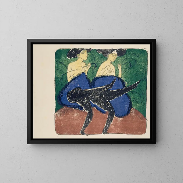 Filles américaines - Ernst Ludwig Kirchner — kehystetty taideteos seinällä
