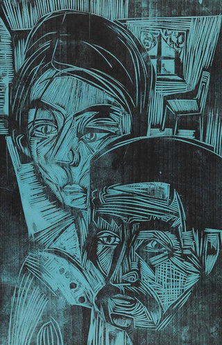 Ernst Ludwig Kirchner - Bauernpaar in der Htte Andres und Annamargret Mller.webp