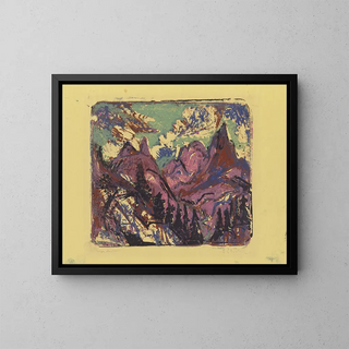 Bord de rivière - Ernst Ludwig Kirchner — kehystetty taideteos seinällä
