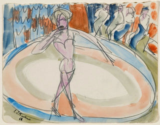 Ernst Ludwig Kirchner - Dancing woman at the cabaret.webp