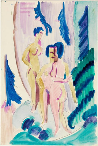 Ernst Ludwig Kirchner - Drei Akte im Bergwald.webp