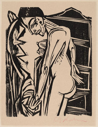 Ernst Ludwig Kirchner - Female Nude Before a Cabinet.webp