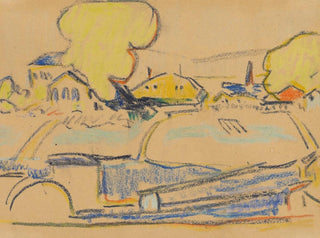 Maisema lähellä Dresdeni - Ernst Ludwig Kirchner — näkymä teoksesta