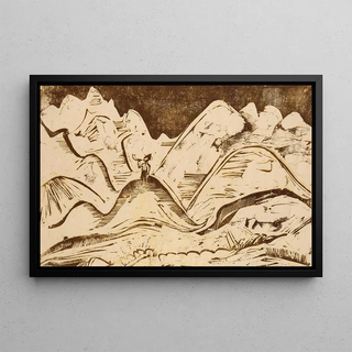 Ernst Ludwig Kirchner - Landschaft mit blasendem Hirten.webp