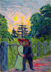 Kuunlähdön maalaus sotilas ja nuori tyttö - Ernst Ludwig Kirchner — näkymä teoksesta