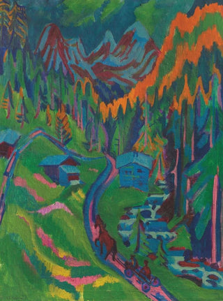 Sertigweg kesällä - Ernst Ludwig Kirchner — näkymä teoksesta