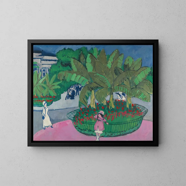 Le bosquet d'Albertplatz à Dresde - Ernst Ludwig Kirchner — kehystetty taideteos seinällä