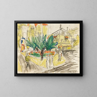 Le bosquet d'Albertplatz à Dresde - Ernst Ludwig Kirchner — kehystetty taideteos seinällä