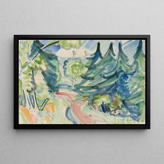 Ernst Ludwig Kirchner - Waldstrae im Taunus.webp