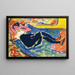 Nainen mustissa sukissa maalaus La Grande Grete - Ernst Ludwig Kirchner — kehystetty taideteos seinällä