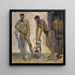 Trois hommes nus noirs - Ernst Schiess — kehystetty taideteos seinällä