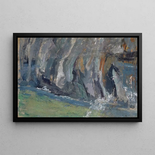 Ernst Schiess - Wave Breaking at the Rocks.webp