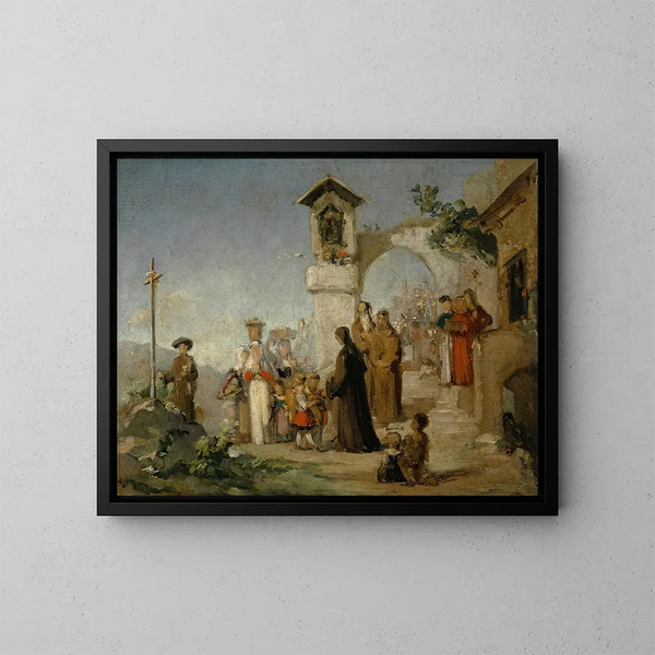 Study for the Sainte Marie Day - Ernst Stückelberg — kehystetty taideteos seinällä