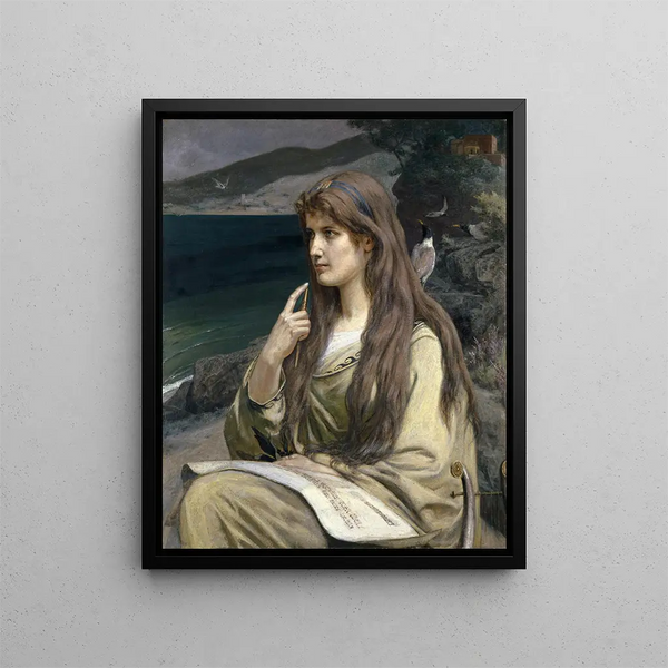 La femme voyante - Ernst Stückelberg — kehystetty taideteos seinällä