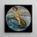 Érote chevauchant un dauphin - Franz von Stuck — kehystetty taideteos seinällä