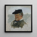 Adolf von Beckerin muotokuvan luonnos taiteilijalta - Albert Edelfelt — kehystetty taideteos seinällä