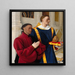 Étienne Chevalier avec Saint Étienne - Jean Fouquet — kehystetty taideteos seinällä