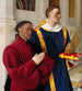 Étienne Chevalier avec Saint Étienne - Jean Fouquet — näkymä teoksesta