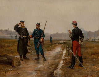 "Läpi viivojen" - Etienne-Prosper Berne-Bellecour — näkymä teoksesta
