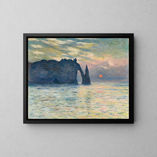 Reproduction tableau | Étretat soleil couchant de Claude Monet | Poster - Toile - Aluminium