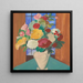 Study for the painting Spanish motif Still life with flowers on the back - Cyprin Majernik — kehystetty taideteos seinällä