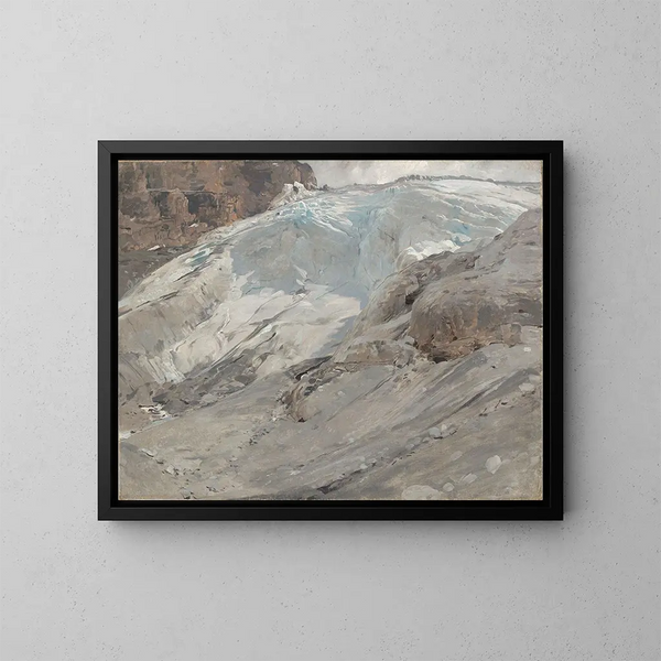 Le glacier de Madatschferner au Ortler - Eugen Bracht — kehystetty taideteos seinällä