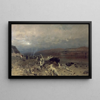 Eugen Bracht - Dusk on the Dead Sea.webp