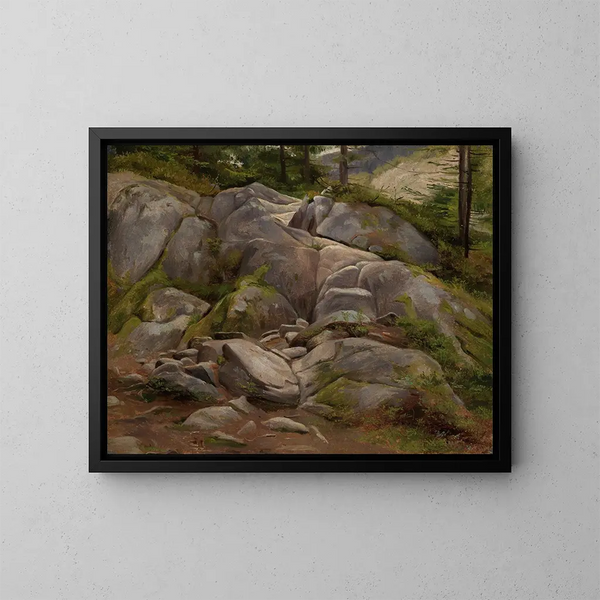Sentier vers Menzenschwand - Eugen Bracht — kehystetty taideteos seinällä