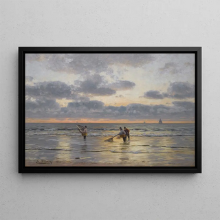 Eugen Gustav Dukker - Fishing At Dawn.webp