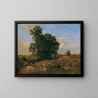 Eugen Jettel - Baumgruppe am Feldweg Landschaft.webp