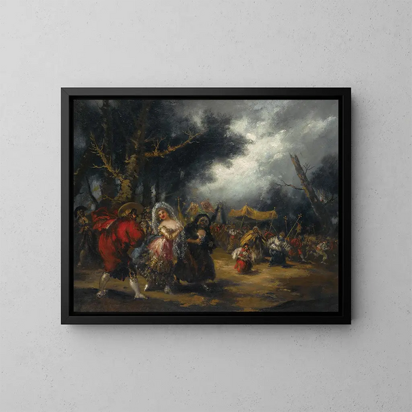 La Procession - Eugenio Lucas Villamil — kehystetty taideteos seinällä
