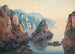 Calanque-maalauksen läheisyydessä Bougien lähellä Algerian alueella - Eugène-François-Adolphe Deshayes — näkymä teoksesta