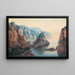 Calanque-maalauksen läheisyydessä Bougien lähellä Algerian alueella - Eugène-François-Adolphe Deshayes — kehystetty taideteos seinällä