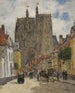 Abbeville Rue et église Saint-Vulfran - Eugène Boudin — näkymä teoksesta