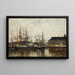 Anvers Trois-mâts Quai - Eugène Boudin — kehystetty taideteos seinällä