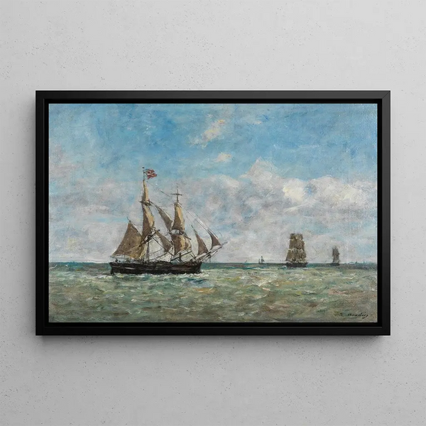 Eugène Boudin — kehystetty taideteos seinällä