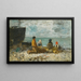 Berckin maalaus, ranta - Eugène Boudin — kehystetty taideteos seinällä