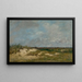 Berckin maalaus, dyynit myrskyllä - Eugène Boudin — kehystetty taideteos seinällä
