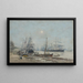 Bordeaux Trois-Mâts satamassa - Eugène Boudin — kehystetty taideteos seinällä