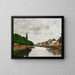 Canal aux environs de Bruxelles - Eugène Boudin — kehystetty taideteos seinällä