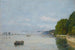 Caudebec-en-Caux-maalaus, veneitä Seine-joella - Eugène Boudin — näkymä teoksesta