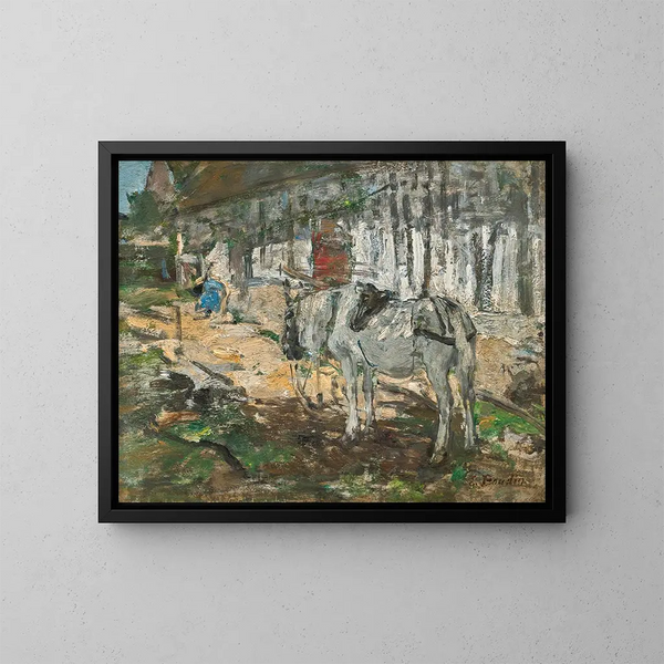 Normand hevonen - Eugène Boudin — kehystetty taideteos seinällä