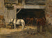 Cour et curie d'un loueur - Eugène Boudin — näkymä teoksesta