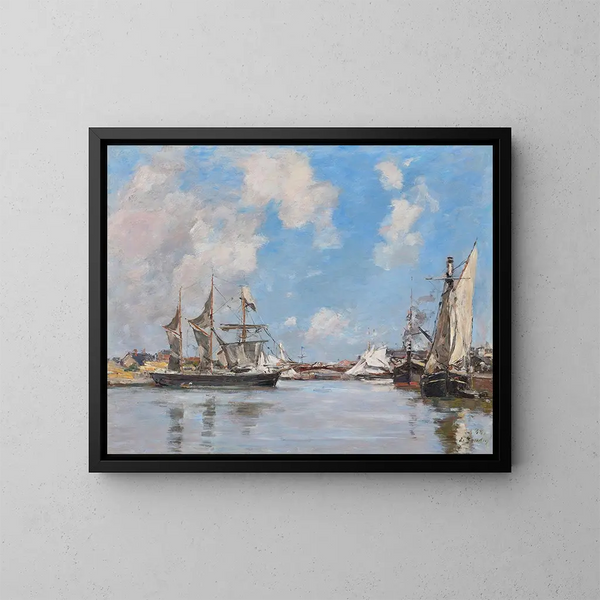 Deauville, Mare Haute - Eugène Boudin — kehystetty taideteos seinällä