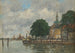 Dordrechtin maalaus, sataman laituri - Eugène Boudin — näkymä teoksesta